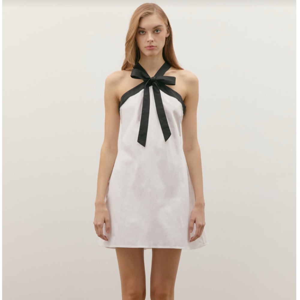 Maude Club 'Blair' Halter Bow Mini Dress (NWT)